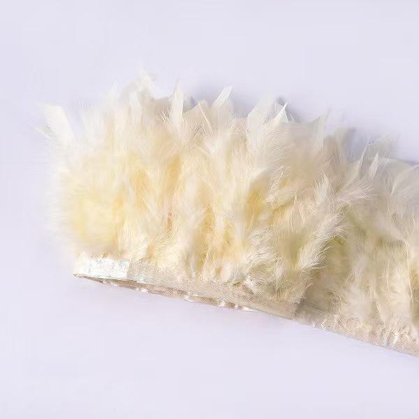 Turkey Feather Trim for DIY Stage Costume & Skirt Decoration