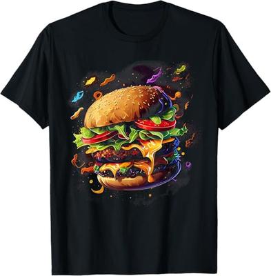 BEST SELLING!! Cheeseburger Hamburger Burger Funny Food Gift Idea T-Shirt S-3XL