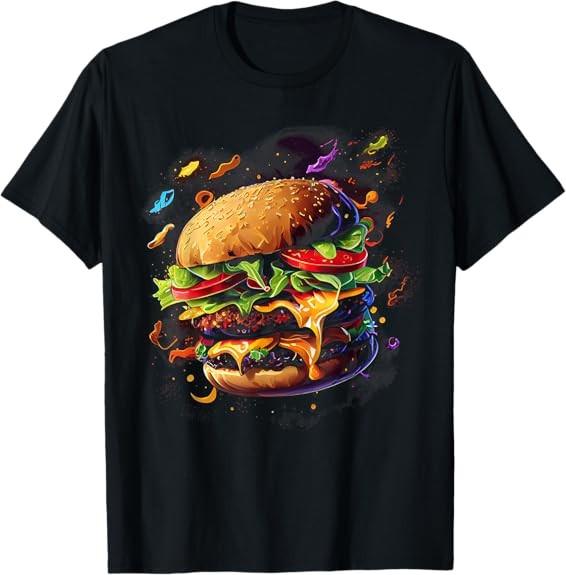 BEST SELLING!! Cheeseburger Hamburger Burger Funny Food Gift Idea T-Shirt S-3XL XXL