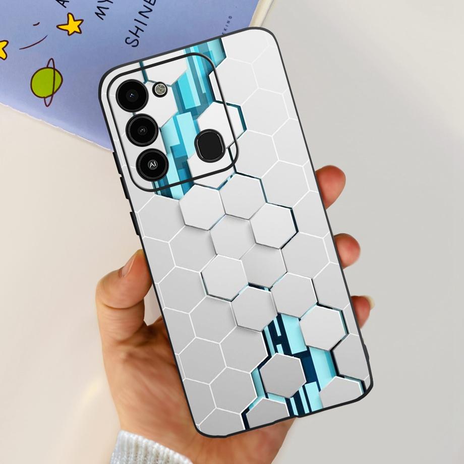 For Tecno Spark 8C 2022 Back Case Soft Silicone Bumper Flower Butterfly Print Phone Coque Capa For Tecno KG5k, KG5j, KG5n Cover