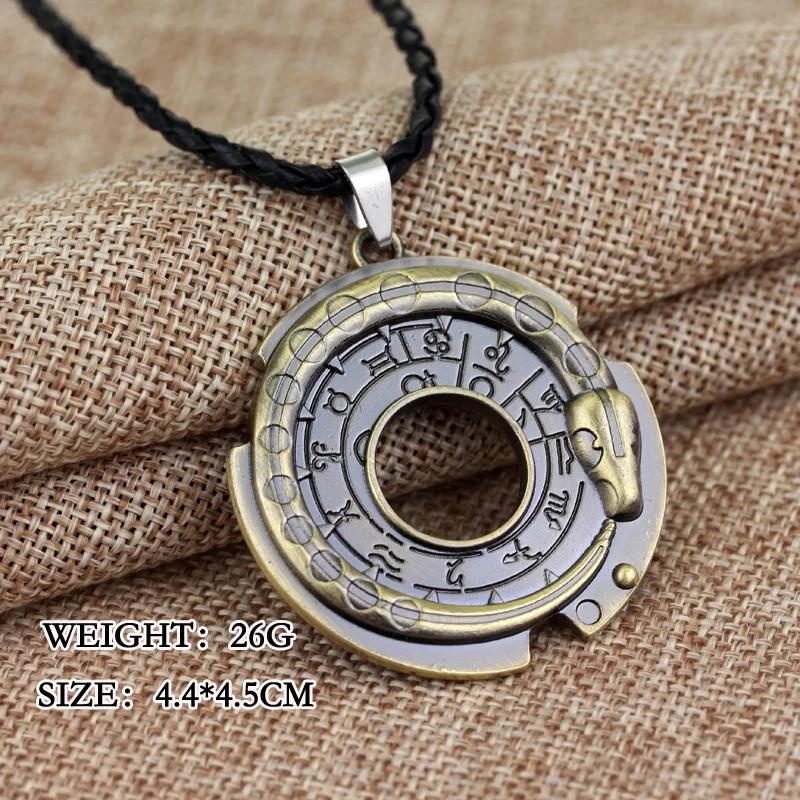 Thai Amulet Snake Eat Tail Necklace Pendant Zodiac Retro Vintage Protect Charm Talisman Powerful Wealth Success Health Luck Jewelry Buddhism