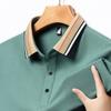 Spring and Autumn New Men's Long-Sleeved T-shirt Solid Color Bottoming Shirt Young and Middle-Aged Thin Menswear Lapel Loose Polo Shirt Fashion
