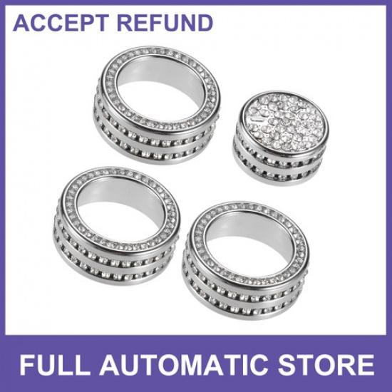 

Car AC Audio Volume Tune Knob Ring Cover FOUR for Toyota Camry 2018-
