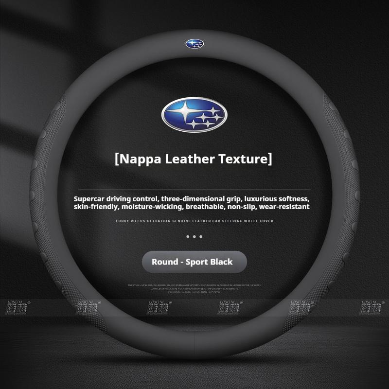 Car Suede Carbon Fiber Leather Steering Wheel Cover For Subaru Outback Brz Wrx Xv Ascent Forester Impreza Legacy Accessories