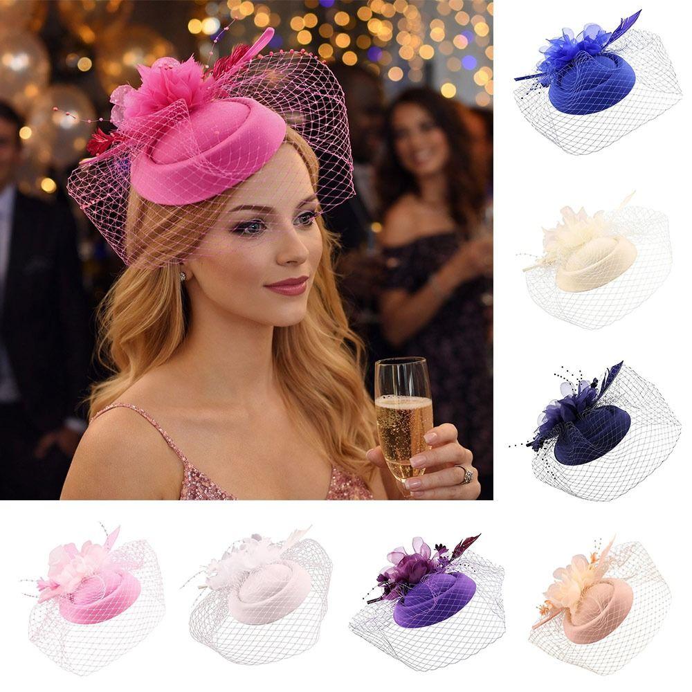 Veil Vintage Hat Headband Mesh Ribbons Fascinator New Fascinator Caps  Hair Accessories