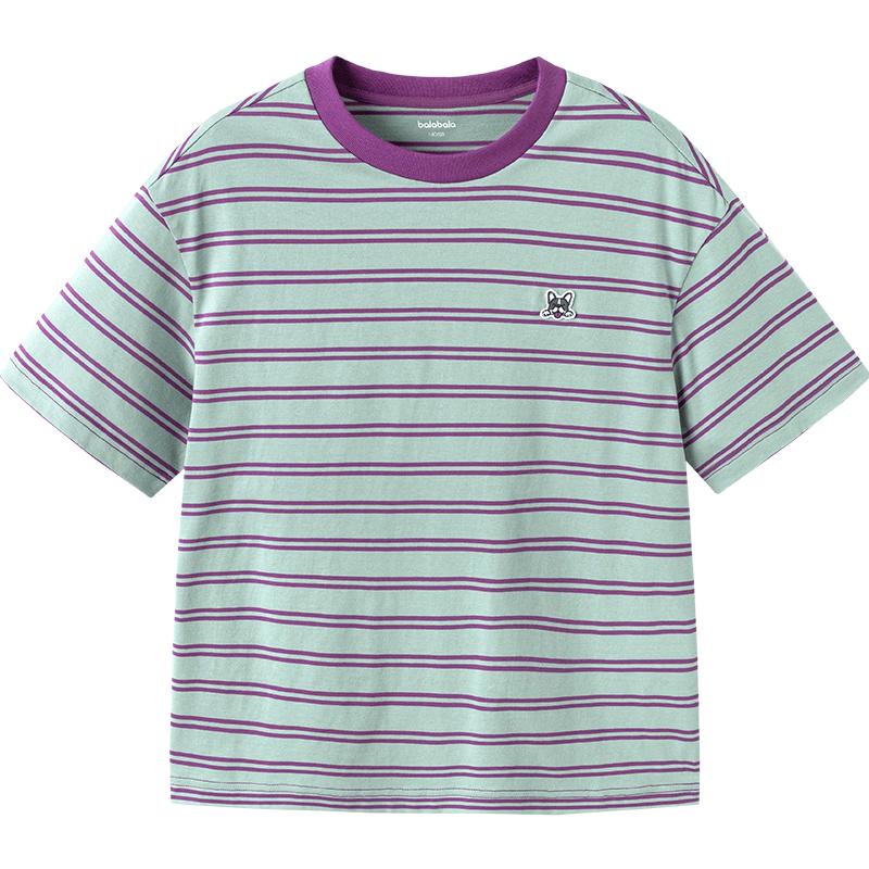 Balabala Kids Striped Quick-Dry Short Sleeve T-Shirt