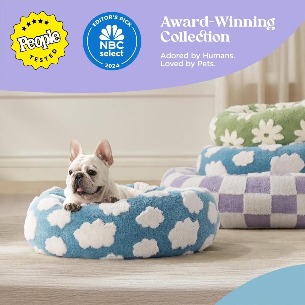Lesure Cat Dog Indoor Pet Washable Cat Pet Fully Easy to Suitable for All Year For Cats and Small Pet Bed, Bed, Bed, Round, Bed, Fluffy, Non-Slip,