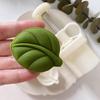 50g Plastic Material Mooncake Molds Leaf Shaped Mooncake Stamps DIY Baking Tools