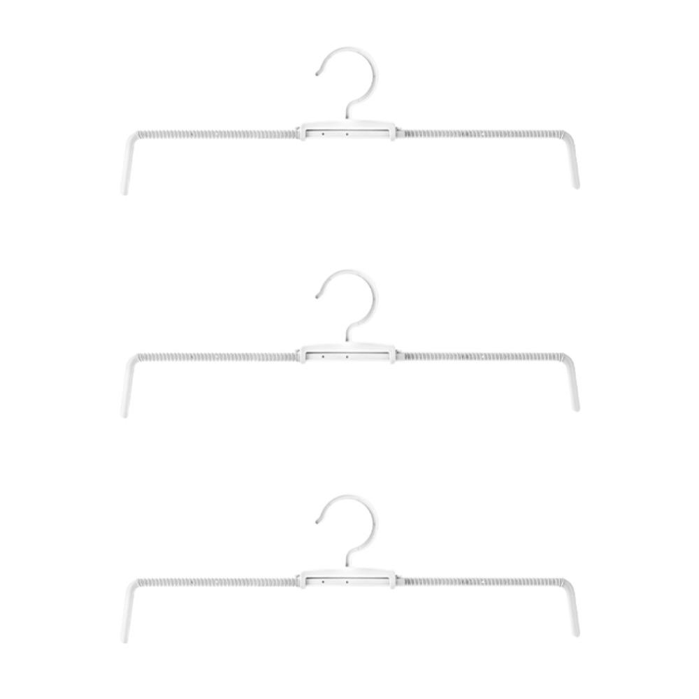 3pcs Multifunctional Stainless Steel Spring Clothes Hanger Clothes Drying Rack Closet Storage