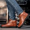 38-48 Herren Handgefertigte Echtleder Stiefel Bequeme Stiefeletten für Herren Freizeitschuhe Outdoor Workwear Schuhe