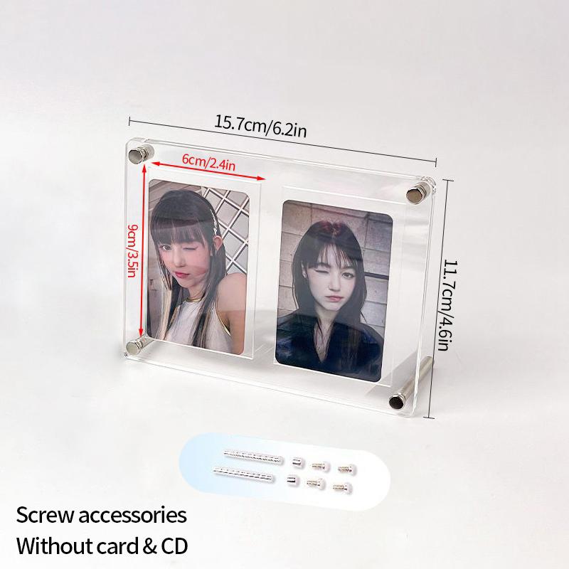 Acrylic Photo Frame Kpop Photocard Stand Idol Photocard Display Picture Frames Photo Card Protector Frame Room Desktop Decor