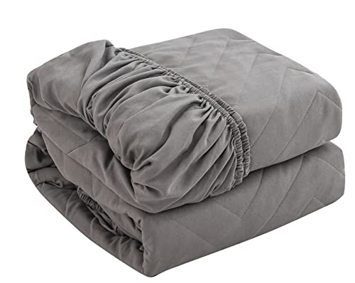 

Queen Size Fitted Sheet with Integrated Pad, 160x200x30cm, Thin, Comfortable All-Season Bed Pad, Dust Mite Resistant, Antibacterial, Odor Resistant, S
