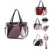 Elegant Pu Patchwork Leather Handbags For Women With Multifunctional Design