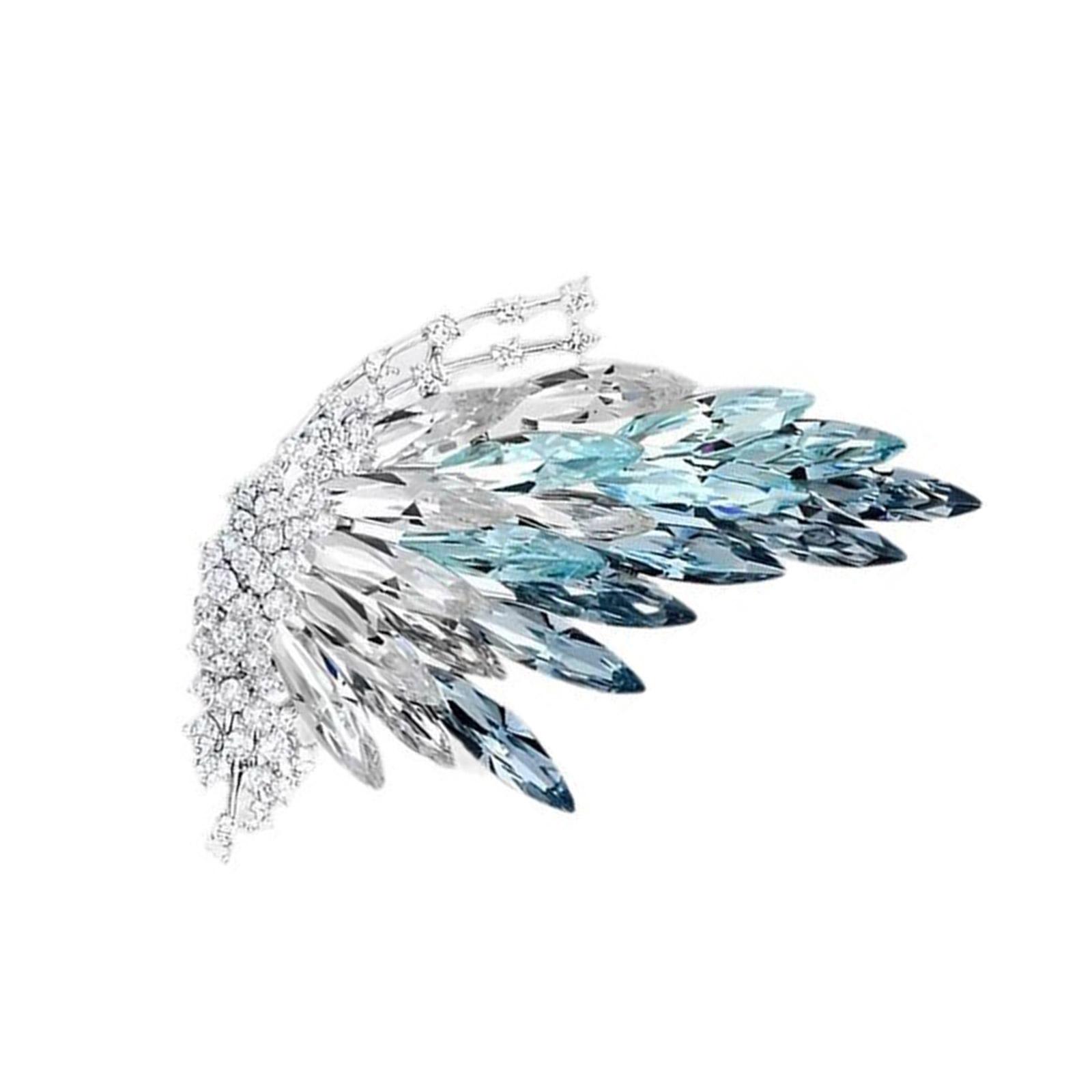 

Gradient Crystals Butterfly Brooch Elegant Ombres Designs Secure Pin Clasp for Women Jewelry Accessories