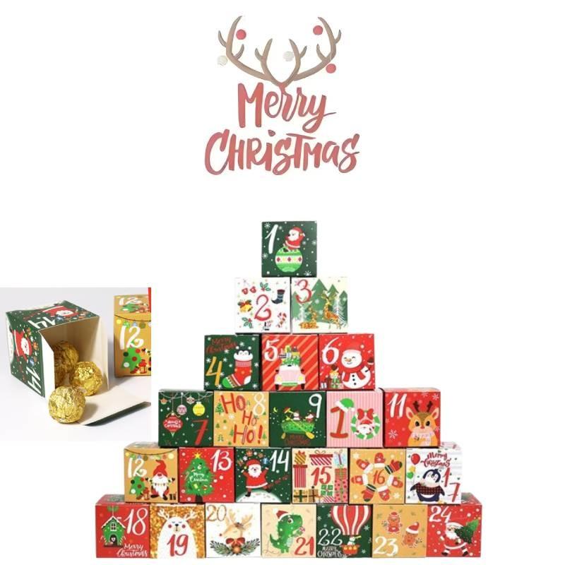 Days Countdown 24 Christmas Advent Calendar Make Fill Your Own Boxes Supplies