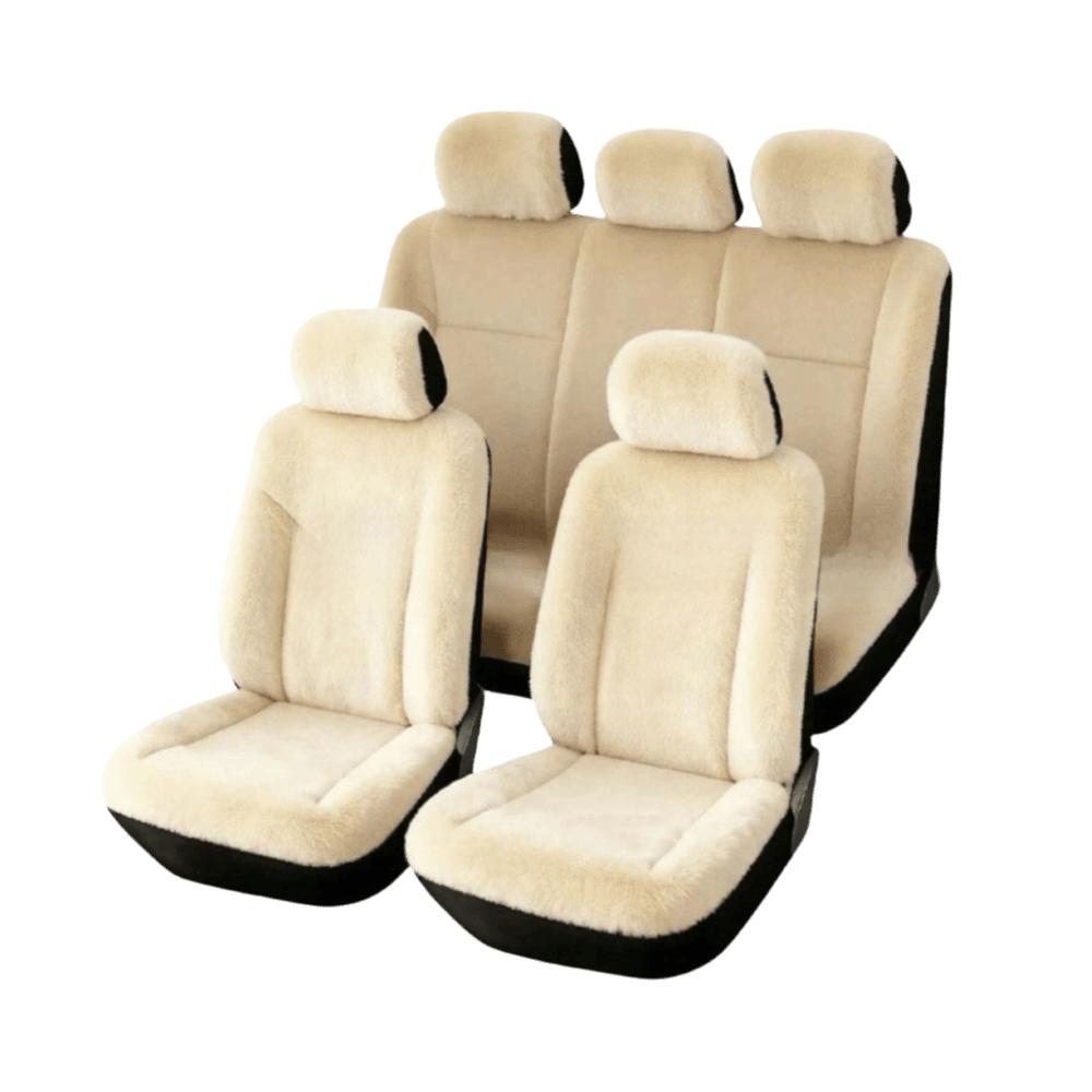 Solid‑color Winter Car Seat Cover Plush Surface Auto Seat Protector  Seat Renovation