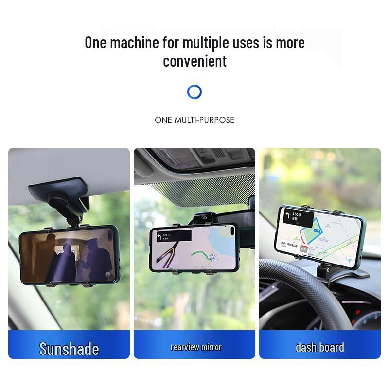 Universal Car Dashboard and Rearview Mirror Phone Holder