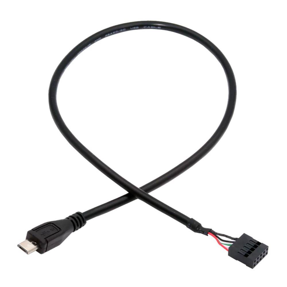 Xiwai USB Header na základní desce na Micro USB Adaptér Prodloužení pro Mini Monitor Senzorový Panel Kamera 2.0 9-Pin 10-Pin 5-Pin Kabel, 1,65ft/50cm,