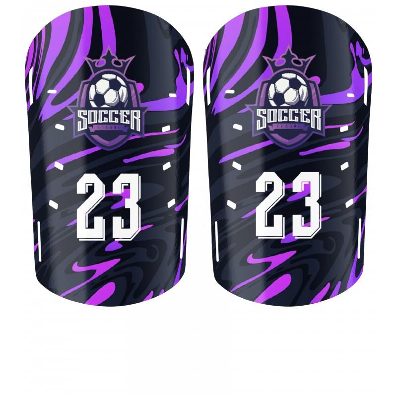 Professional Soccer Shin Guards With Sublimation Print Training Match Use