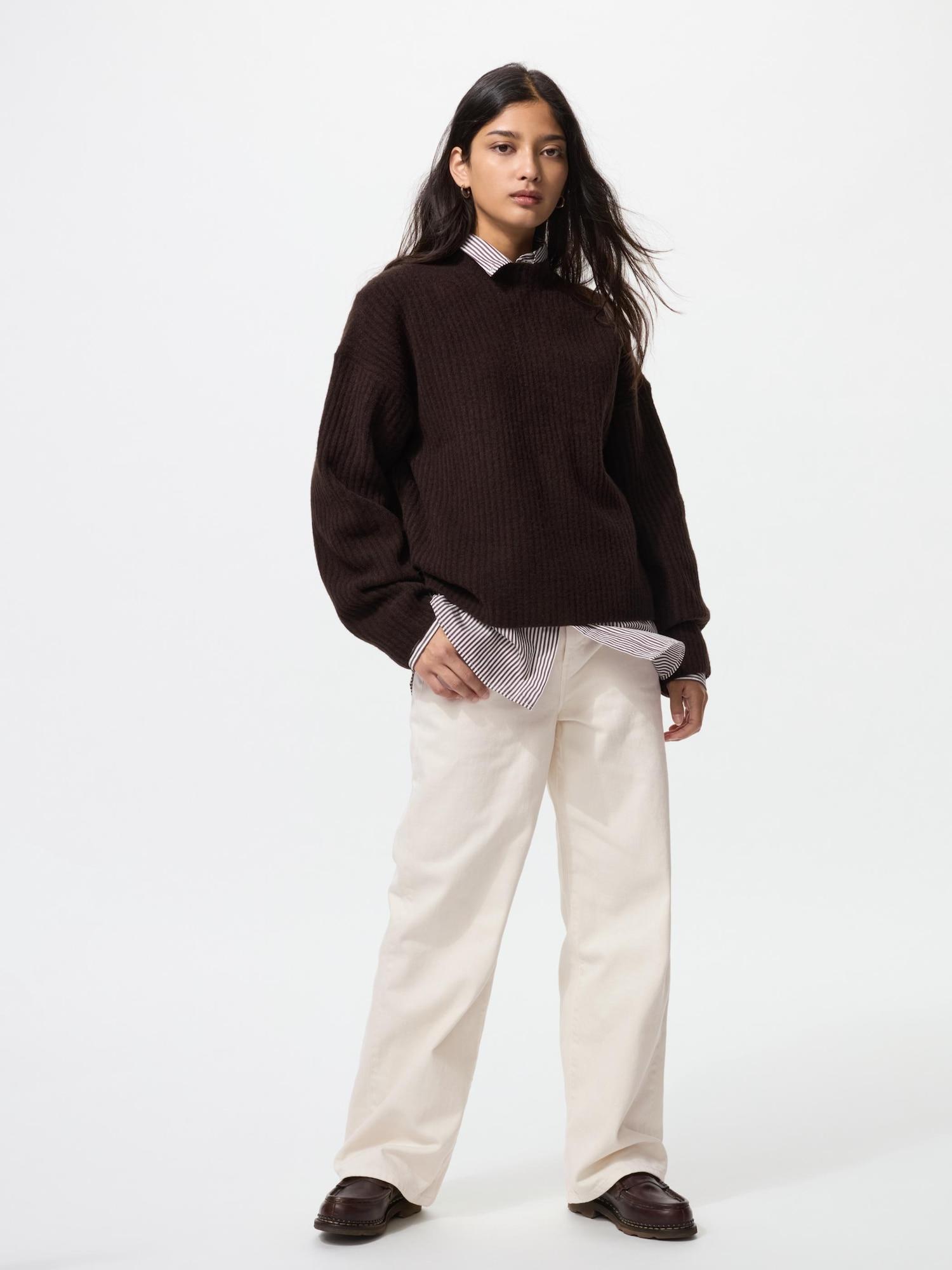 

Широкие прямые джинсы Uniqlo 30 NATURAL/WOMEN 30