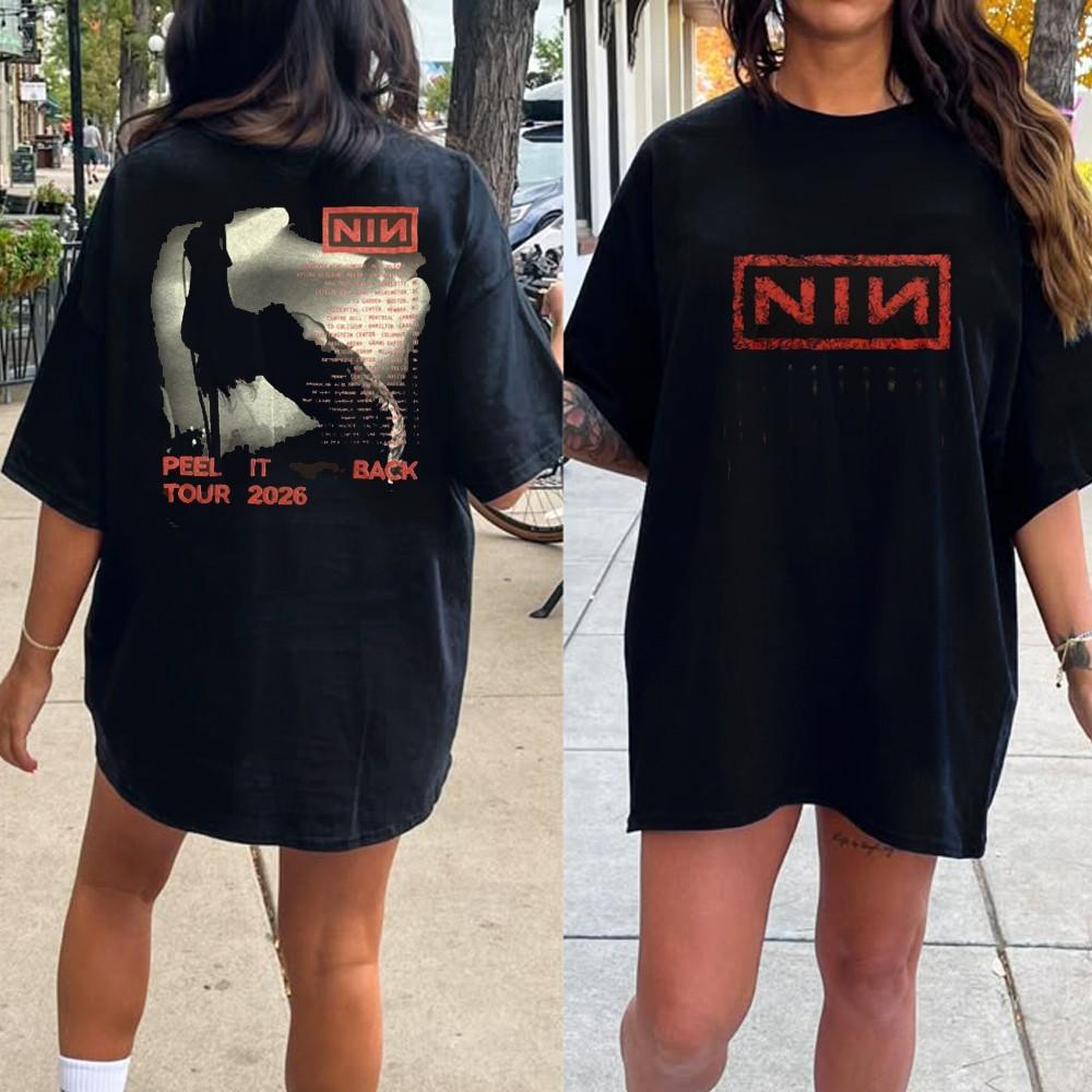 Retro NIN Rock Tour T-shirt, Nine Inch Nails Peel It Back 2026 Tee, for NIN Fans
