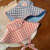 1 Brand New Double-sided Fisherman Hat, Checkered Wide Brimmed Summer Hat, Travel Sun Protection Foldable Women's Beach Hat
