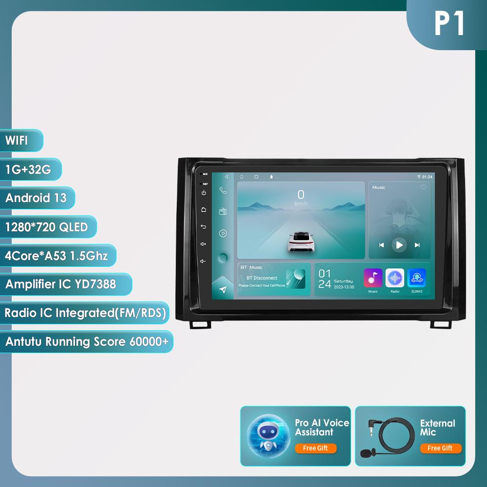 Hizpo Android 12 Autoradio for Toyota Tundra XK50 2014-2021 Car Radio Multimedia Video Player Navigation Stereo GPS Carplay 4G RDS BT Bluetooth RDS FM