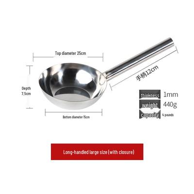 Wutuo Edelstahl Schöpfkelle mit langem Griff