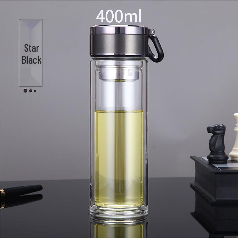 Shangqi Double-Layer Temperature Display Glass Tea Cup