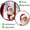Xmas Window Clings Peeking Santa Claus Static Cling, No?Glue Christmas Sticker, Creative Holiday Gifts Reusable Glass Decal, Atmosphere Decor