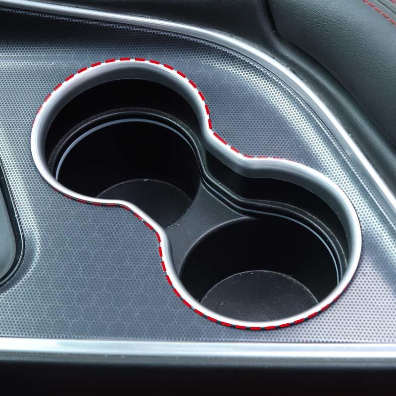 Přední držák na pohár Dekorativní kroužek Krycí samolepky Vhodné pro Dodge Challenger 2015 Up ABS Autopříslušenství