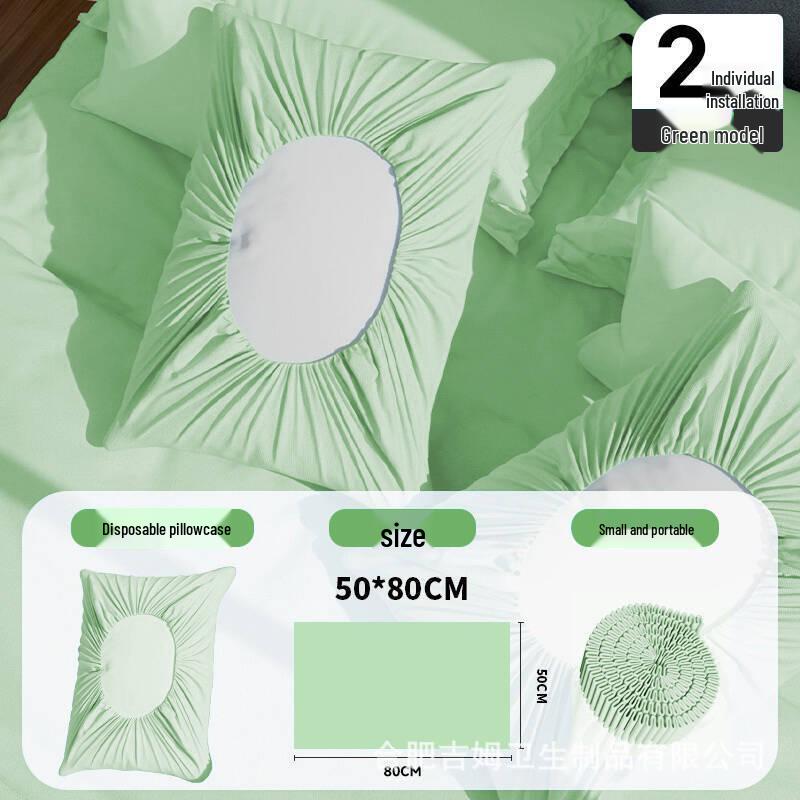 Stain-Proof Elastic Disposable Pillowcase for Travel & Hotel, Thickened & Enlarged