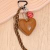 Basketball Braided Rope Car Keyrings PU Love Football Bag Charm Leather Heart Keychain  Kids Gifts