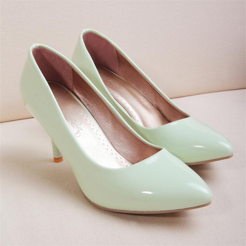 

Туфли-лодочки на высоком каблуке Candy, женские, сексуальные, с острым носком, желтые, розовые, черные, синие, женские, на каблуке, для офиса, свадьбы, большой размер 48 39 светло-синий