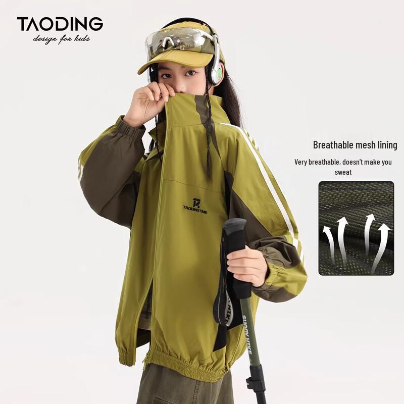 Девочковая осенняя повседневная ветровка с пэчворком 130 (47-60 lbs)