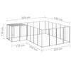VidaXL Silver Kennel 8.47 M² Steel Enclosure for Puppies Cage Dogs Outdoor 3082219