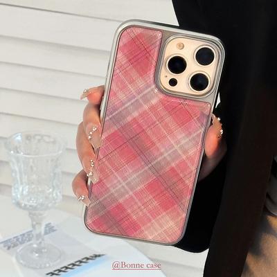 Kunst Roze Geruit Telefoonhoesje voor iPhone 17 iPhone 17 Pro Max