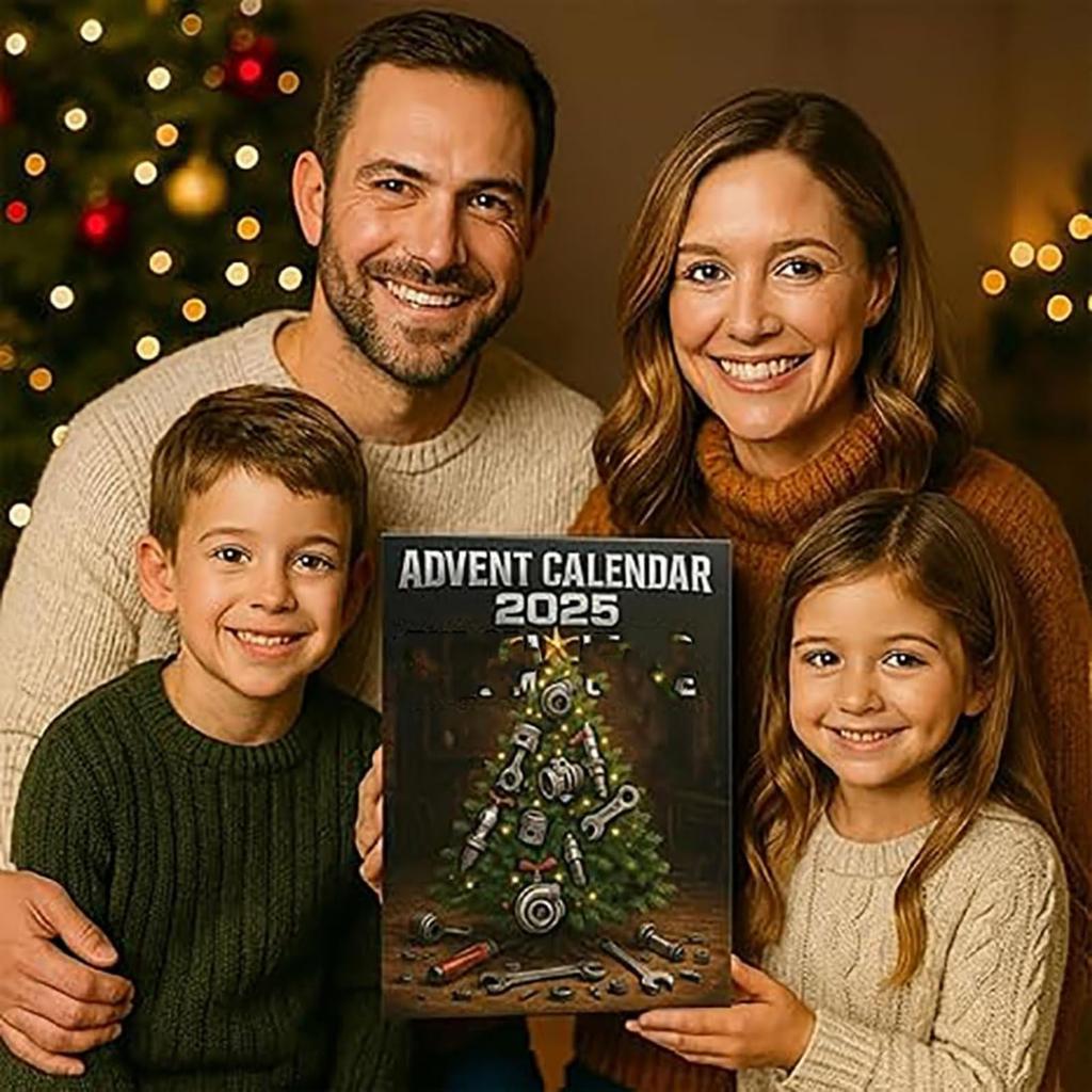 Advent Calendar: Christmas Garage For Car Fans, 24 Day Car Parts And Tools, And Holiday Gifts For Car Lovers