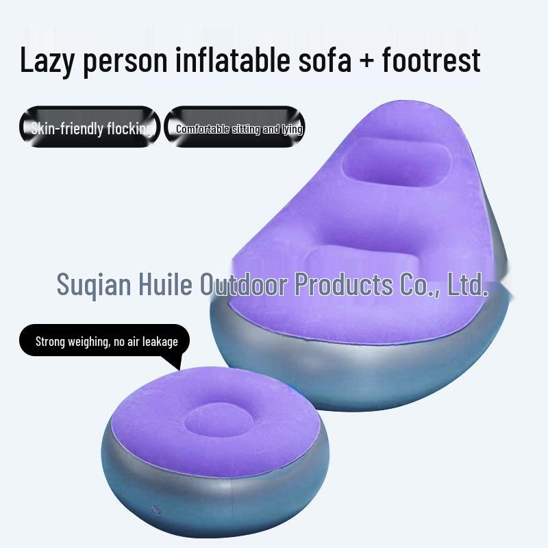Inflatable Sofa with Footrest – Versatile Outdoor and Indoor Folding Chair for Leisure and Camping