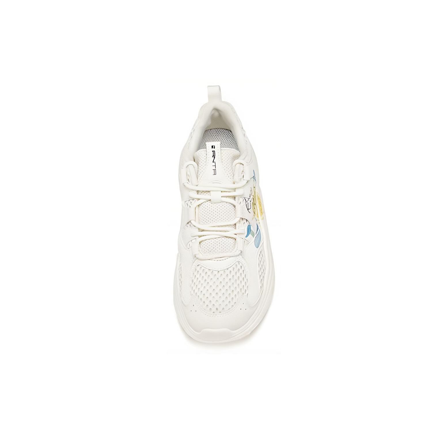 Anta Удобные универсальные кроссовки с низким верхом женские кроссовки белые желтые — фото 4