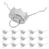 100Pcs Round Xmas Ornament Caps Plastic Replacement Bauble Tops Christmas Ball Caps for DIY Holiday Tree Decoration