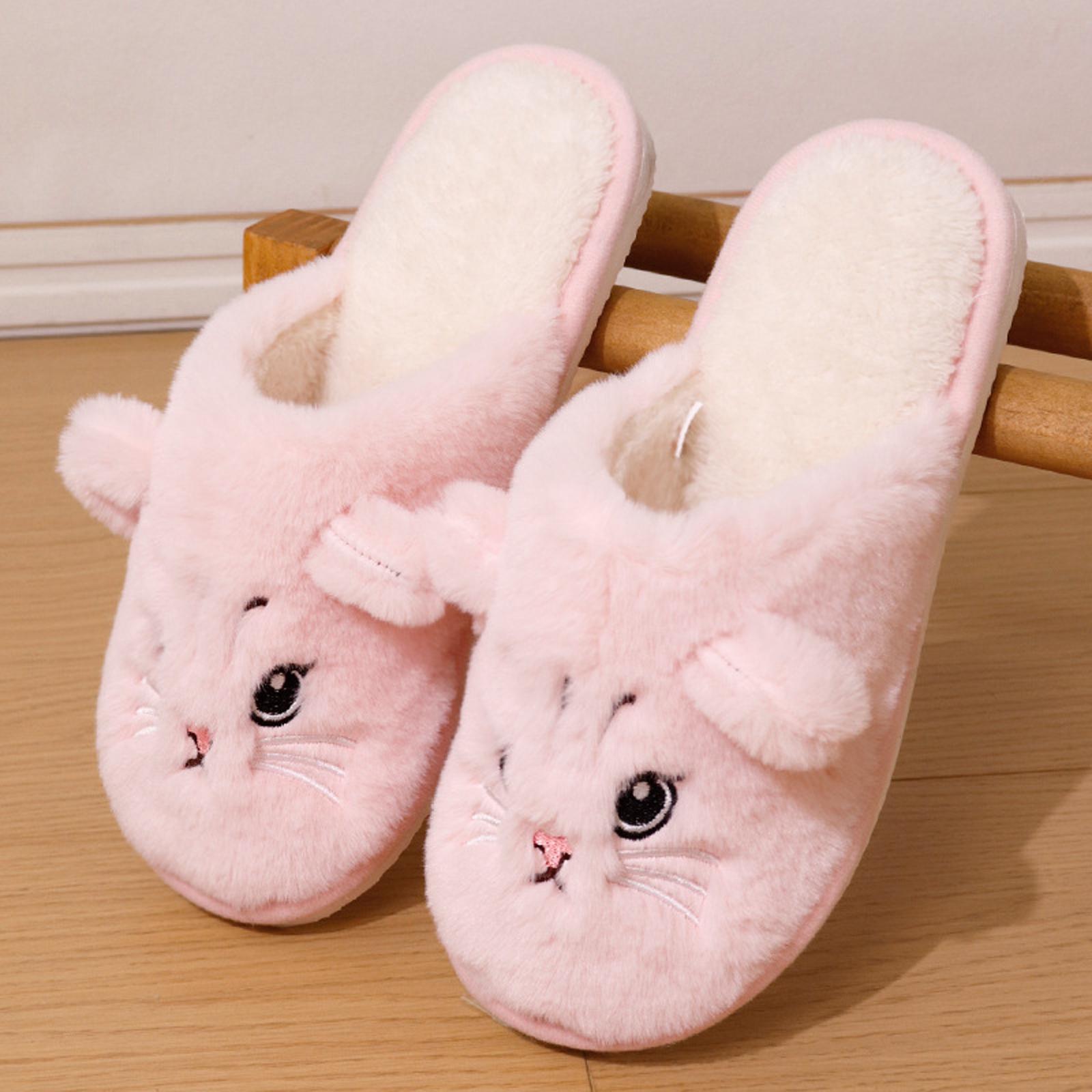 

Slippers For Women Retro Soft Plush Warm - Slippers, Cozy Indoor Outdoor Slippers 36 рожевий