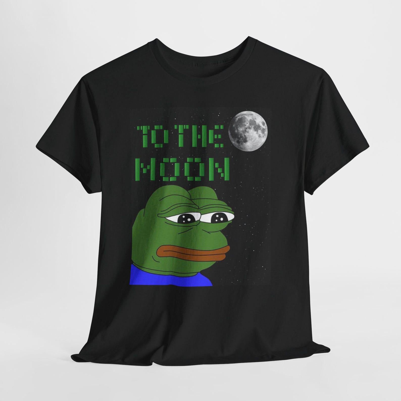 Pepe Frog Crypto Tshirt Crypto Meme Tshirt Pepe To The Moon Shirt Funny crypto shirt Pepe meme clothing Trader shirt gift trader meme shirt M