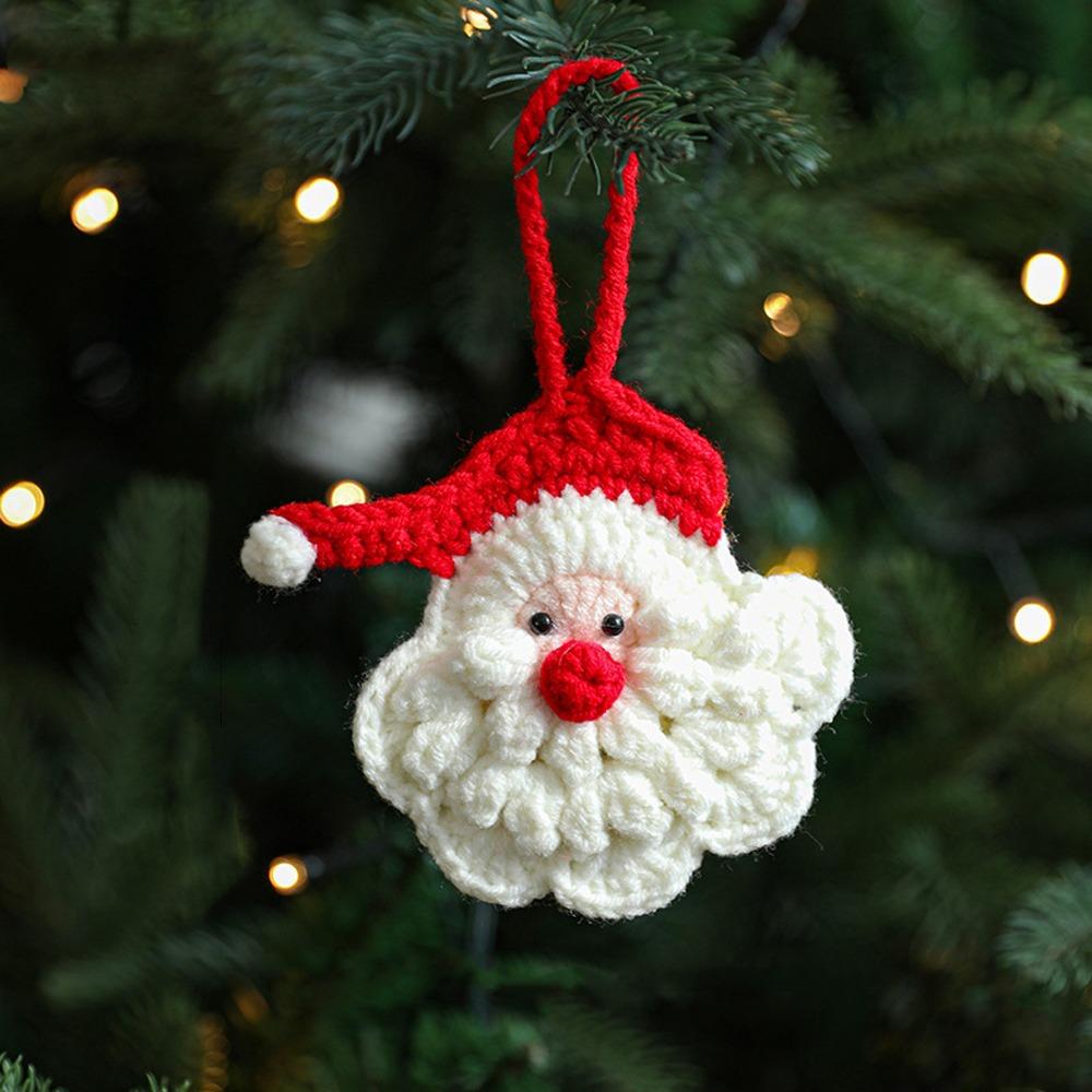 

Cute Hand Knitted Christmas Snowflake Soft Christmas Gift Hanging Decoration Home Xmas Decor Style 6