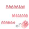 24 Pieces 3D Bow Pearl Wearing Nail Piece Blush Fake Nail Star Butterfly Wearing Nail Piece
