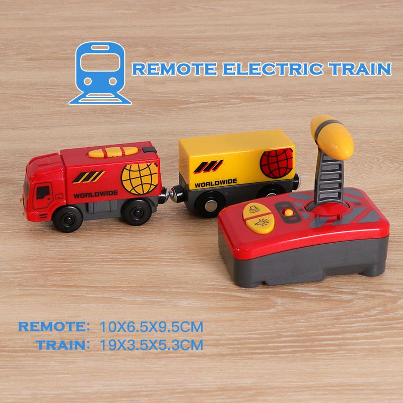 RC Electric Train Set Locomotive Magnetic Train Diecast Slot Toy Fit for Brand Wooden Train Railway Track Toys for Kids Gifts