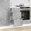 Gray Concrete Base Cabinet 40X46X81.5 Cm Glued Wood