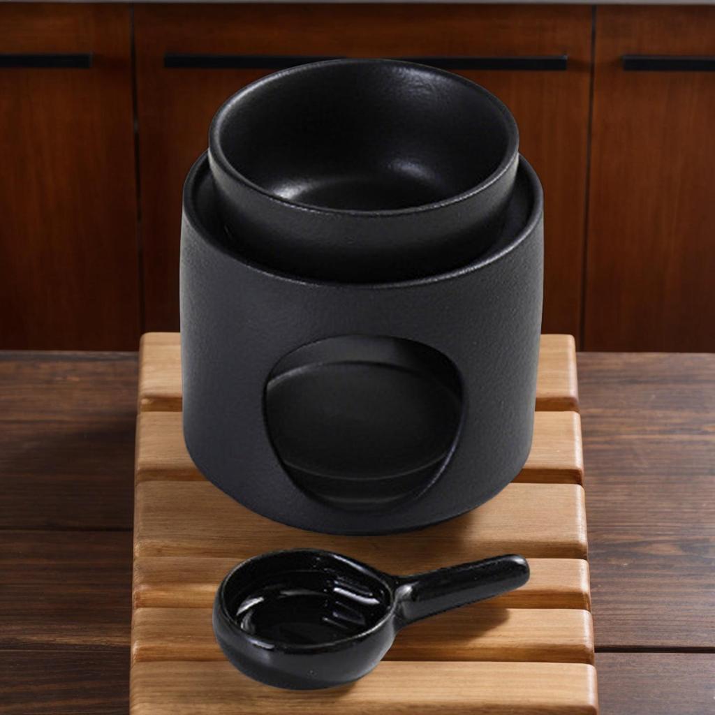 Ceramic Tealight Candle Holder & Oil Warmer Non-Slip Home Aroma Diffuser for Meditation Yoga, Farmhouse Dining Table Decor