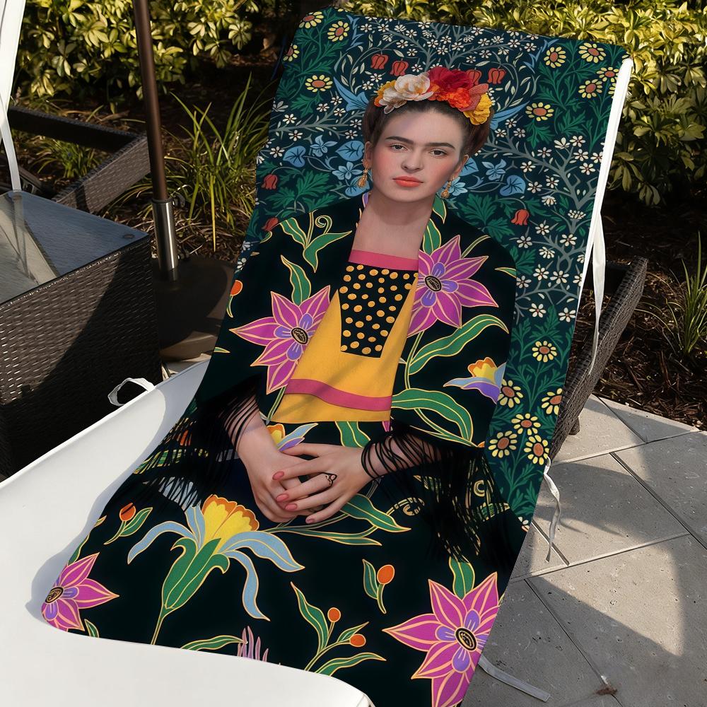Classic Art F-Frida Flower K-Kahlo-S Towel Quick Drying Beach Towels Are Suitable For Swimming Pools Camping Yoga And The Gym
