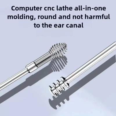 7pcs/set Portable Stainless Steel Ear Cleaning Spoon Set Ear Care Spiral Ear Cleaner Convenient Wax Remover Curette Home